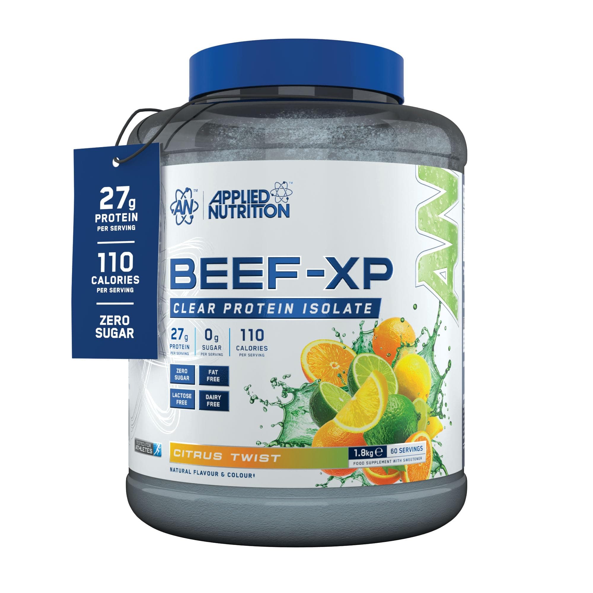 Beef XP - Clear Hydrolysed Protein Isolate, Fruit Juice Style, Dairy Free Beef Protein Powder, Lactose Free, Zero Sugar, Low Fat (1.8 Kg, Citrus Twist)