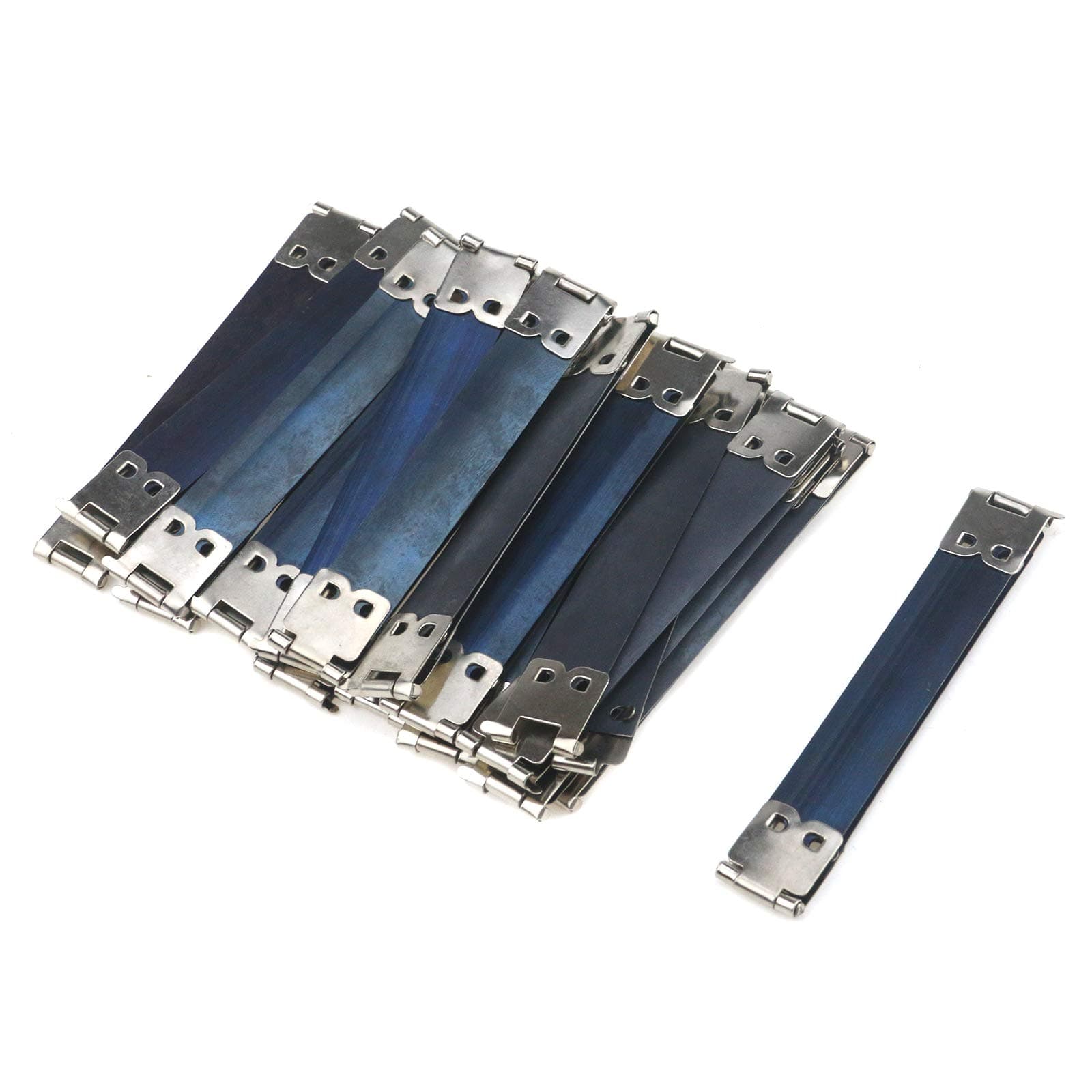 Coshar 20pcs Metal Internal Flex Frames Kiss Clasp Spring Clip Hook for Coin Bag Purse Wallet DIY Craft, 90mm Long