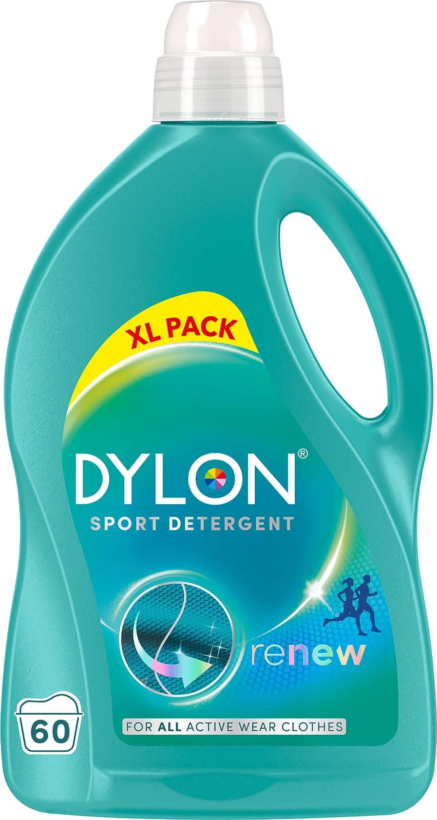– Dylon Sport Detergent (60 Wash Loads), Liquid Laundry Detergent for Active Wear Clothes, Sport Detergent to Remove malodour, Keep Elasticity and renews in every wash with optimal results in 10 washes