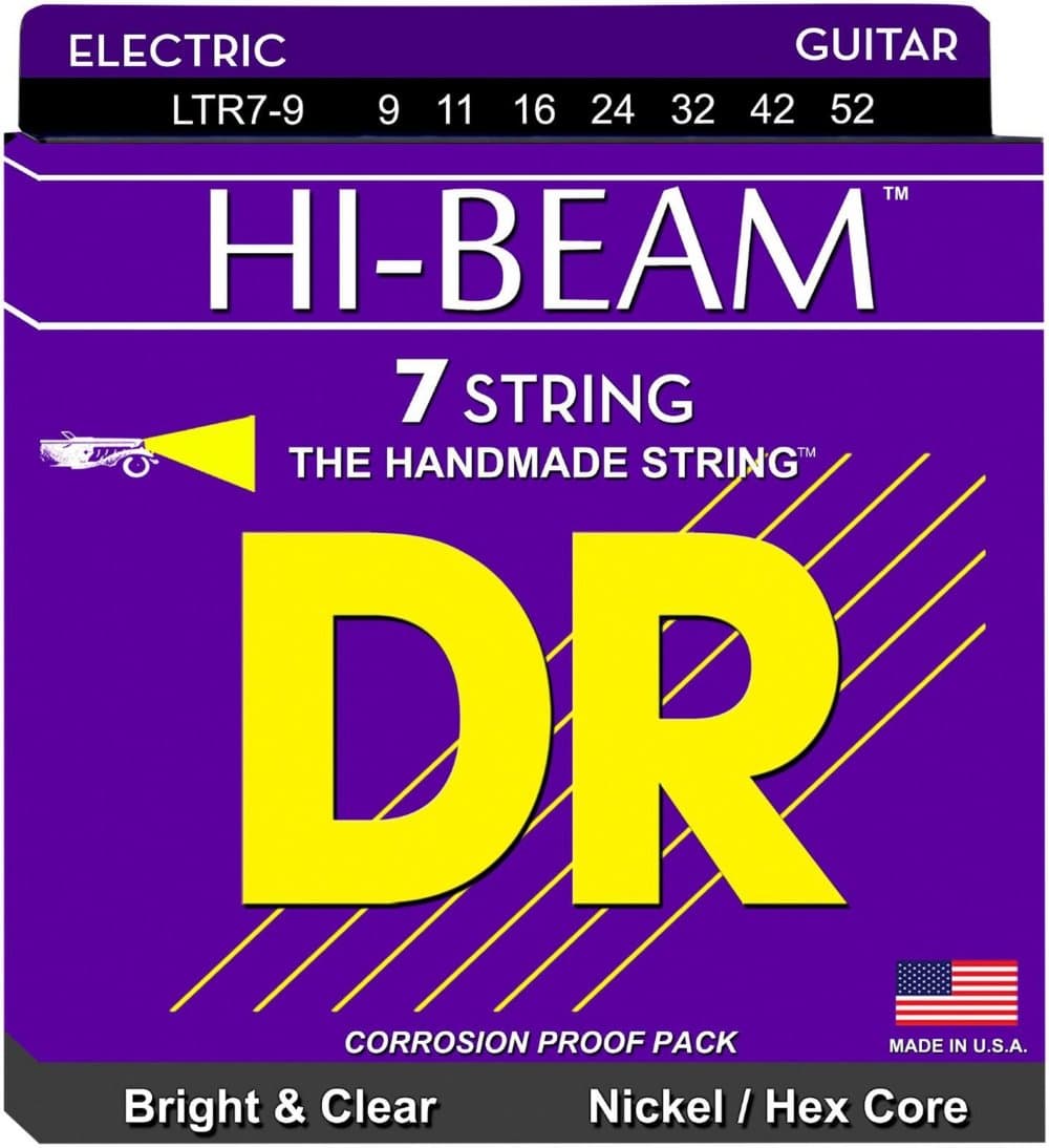 DR, / 9-52 Lite Set Handmade Hi-Beam Coated 7 Electric Strings (LTR79)