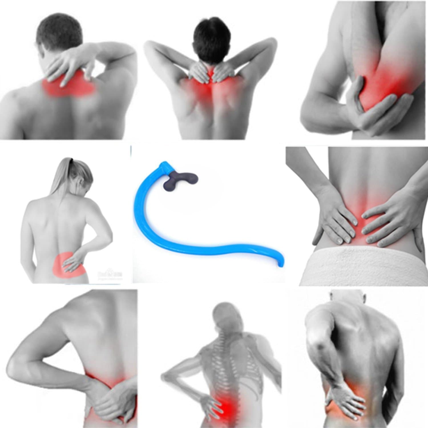 Fascia Massager Stick - Therapy Self Massage Tool - Adjustable Trigger Point Fast Relief Muscle from Sore & Massage Fat - Best Deep Tissue Pressure Release Tool