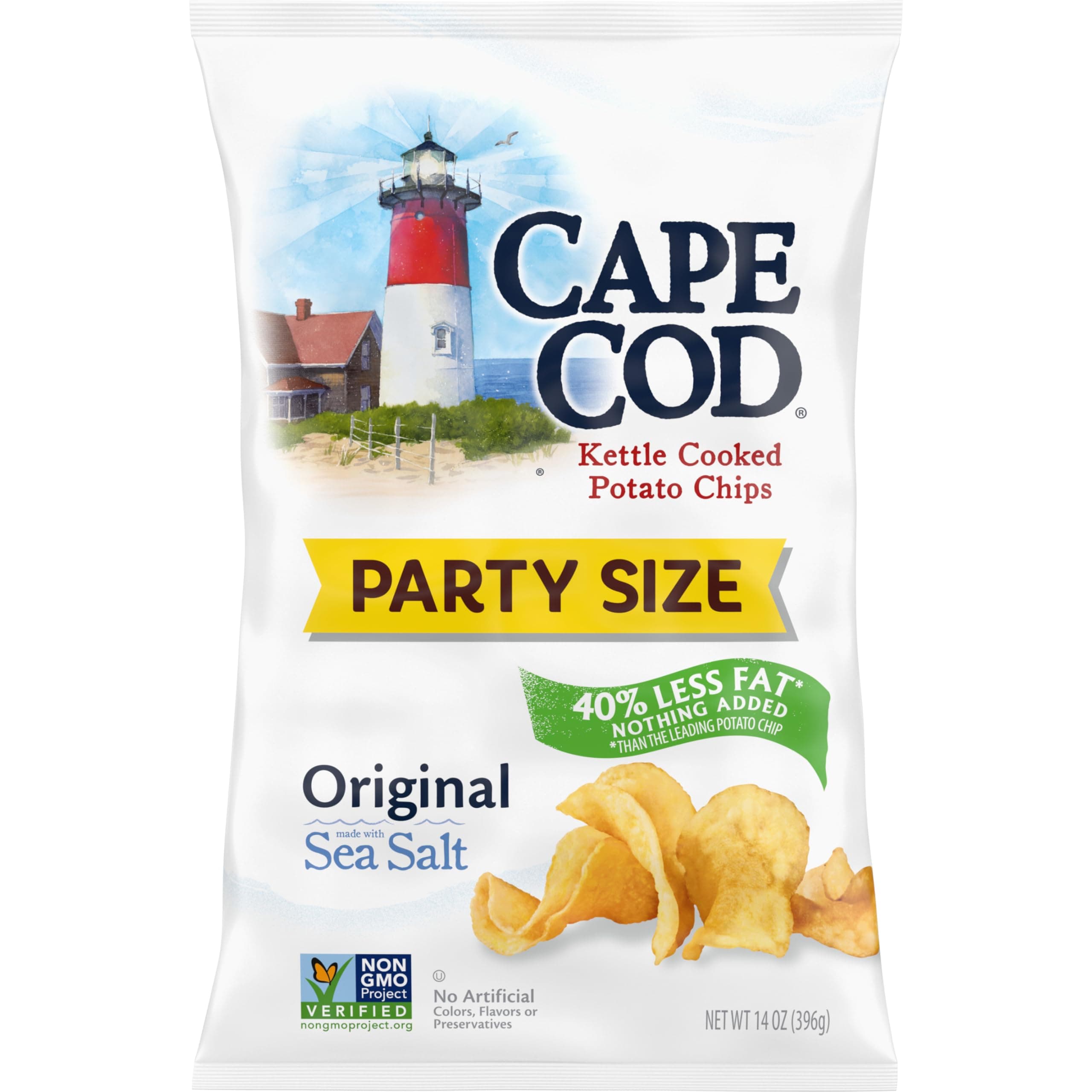 Cape Cod Potato Chips, Less Fat Original Kettle Chips, 14 Oz