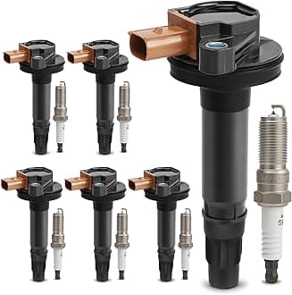 UF646 Ignition Coil & SP534 Double Iridium Spark Plug for 11-17 Ford F-150 Explorer Expedition Taurus Transit-150 250 350/Lincoln MKS MKT Navigator V6 3.5L Turbo BL3Z12029C DG549 C1814 5C1871