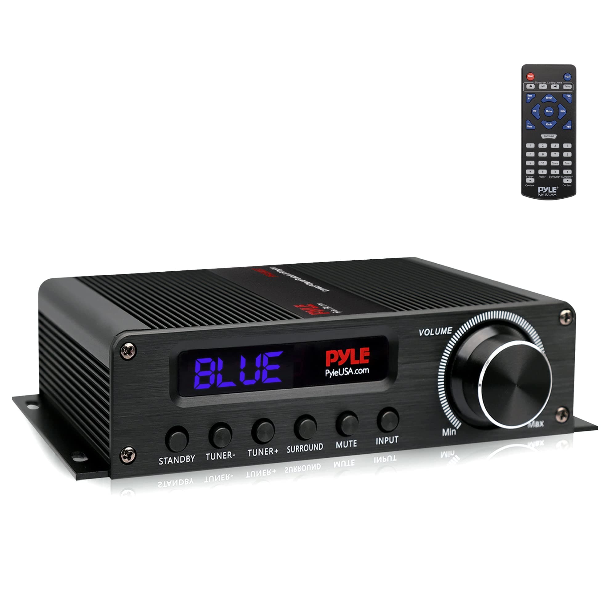 Wireless Bluetooth Home Audio Amplifier - 100W 5.1 Channel Home Theater Power Stereo Receiver, Surround Sound w/HDMI, AUX, FM Antenna, Subwoofer Speaker Input, 12V Adapter