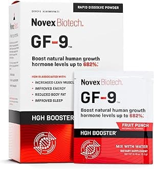GF-9 – HGH Boosting Supplement for Men – Workout Complex for Men – Supports Energy, Endurance, Sleep, 30 Sachets, Fruit Punch