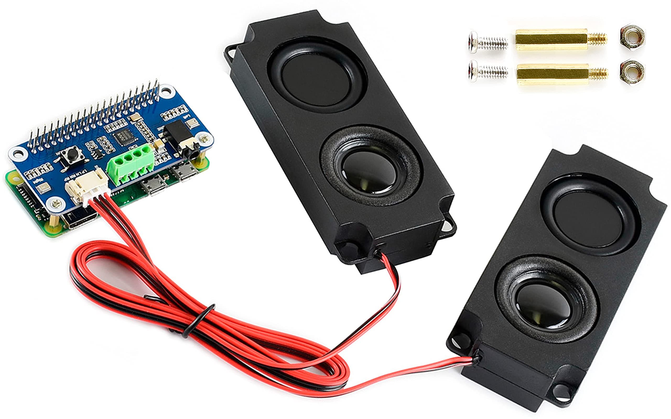 WM8960 Audio HAT Module for Raspberry Pi 5/4B/3B+/3B/A+/Zero/Zero W/Zero WH/Zero 2W/Pico W/Pico 2W, WM8960 Hi-Fi Sound Card HAT Stereo CODEC, Play/Record