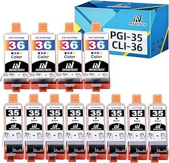 Intactech PGI-35 & CLI-36 Ink Cartridges Compatible with Canon PGI35 CLI36 Ink Use for Canon PIXMA iP110 iP100 mini260 mini320 TR150 Printer 3-Pack