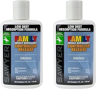 Sawyer Products SP5202 Premium Controlled Release Insect Repellent Lotion, Twin Pack, 4-Ounce