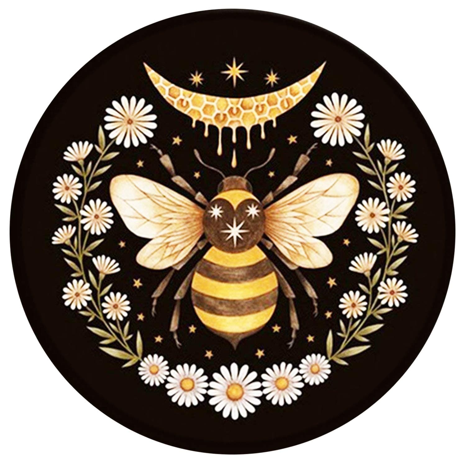 Mouse Pad, Premium-Textured Mouse Pad, Gaming Mouse Pad, Anti-Skid Rubber Base Mousepad with Delicate Stitched Edge for Laptop, Computer & PC, Honeybee