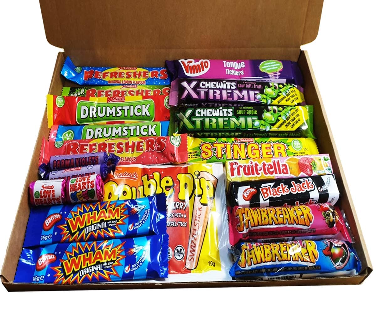 Best Ever Retro Sweets 70s 80s Chew Bars Selection Box- Favourite Childhood Sweets