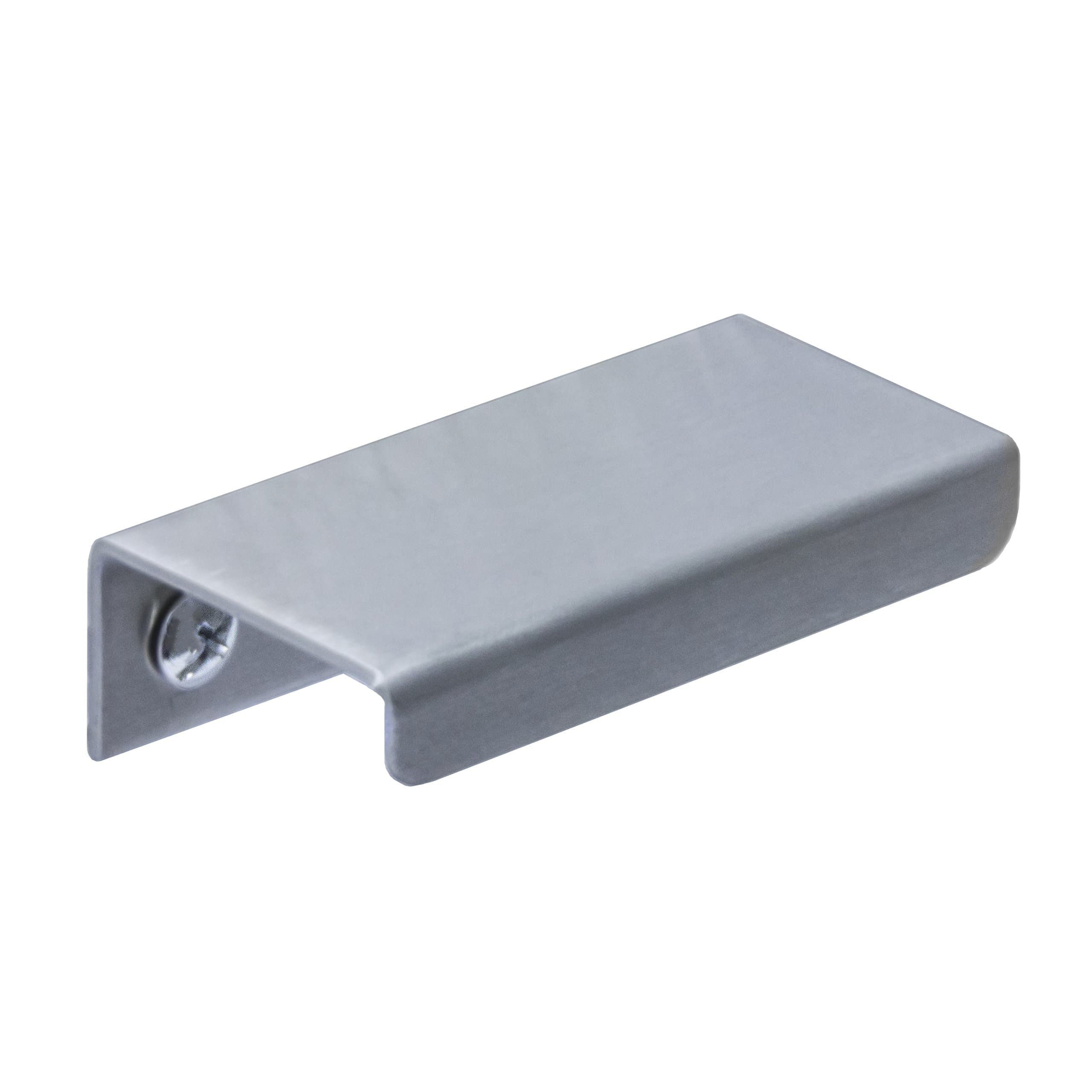 RCH Hardware H-C161-50-SSB Solid Stainless Steel Center Finger Pull Tab Handle for Cabinets and Drawers (2 3/4" | 70mm)