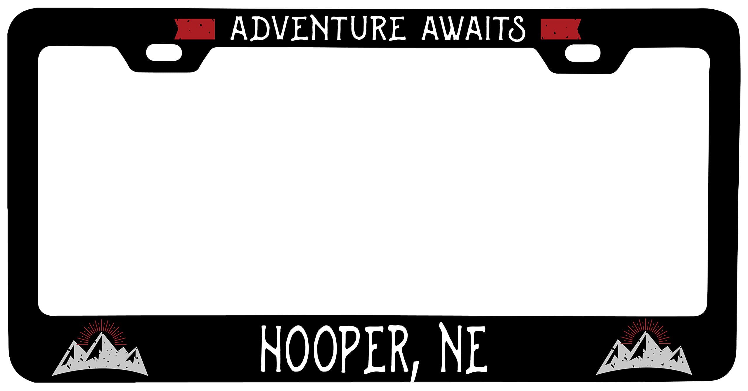 Hooper Nebraska Vanity Metal License Plate Frame