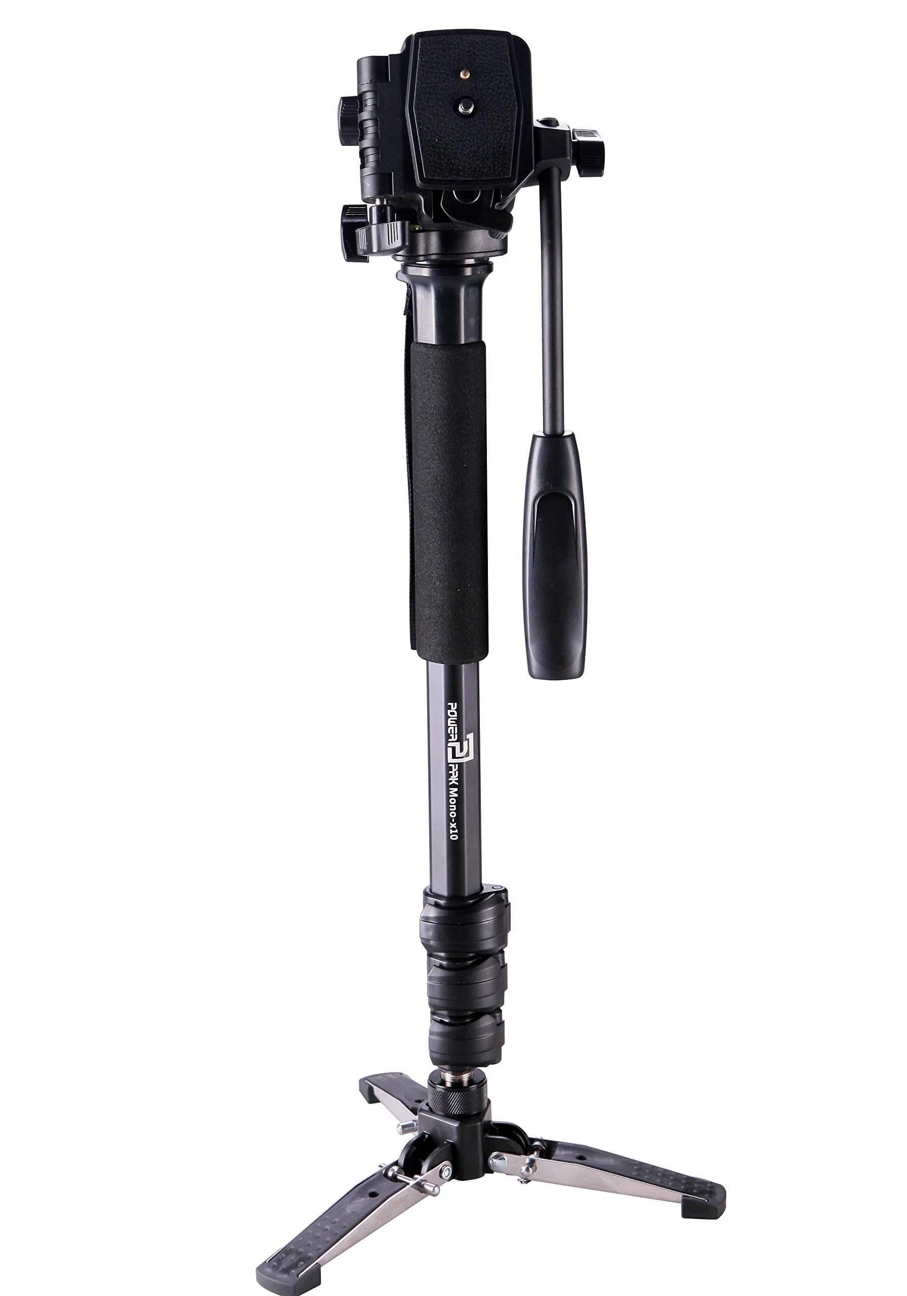 Mono-X10 4.8ft Monopod Three Leg self Standing 360 Degree Rotatable with Head for Nikon Canon DSLR Panasonic Video Camera Upto 2.5kg, Black