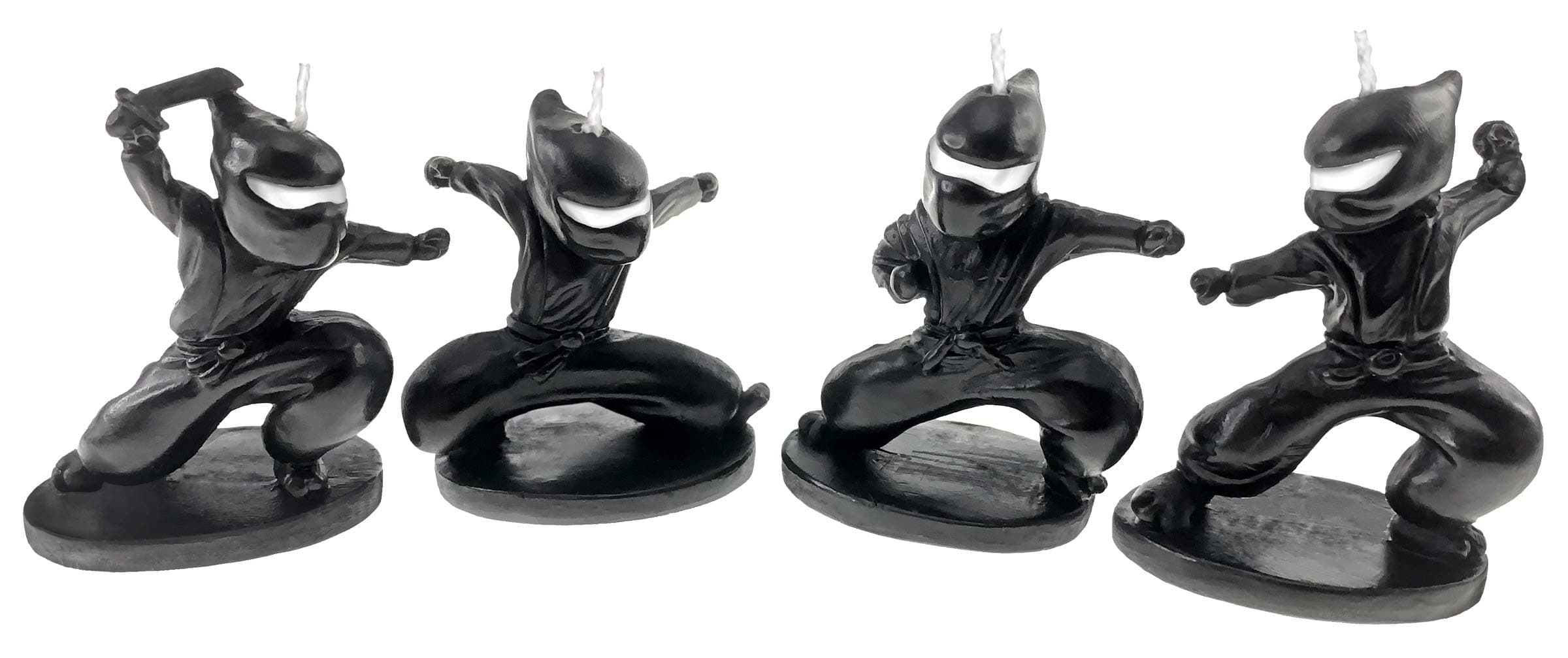 Black Ninja Fighter Birthday Candles