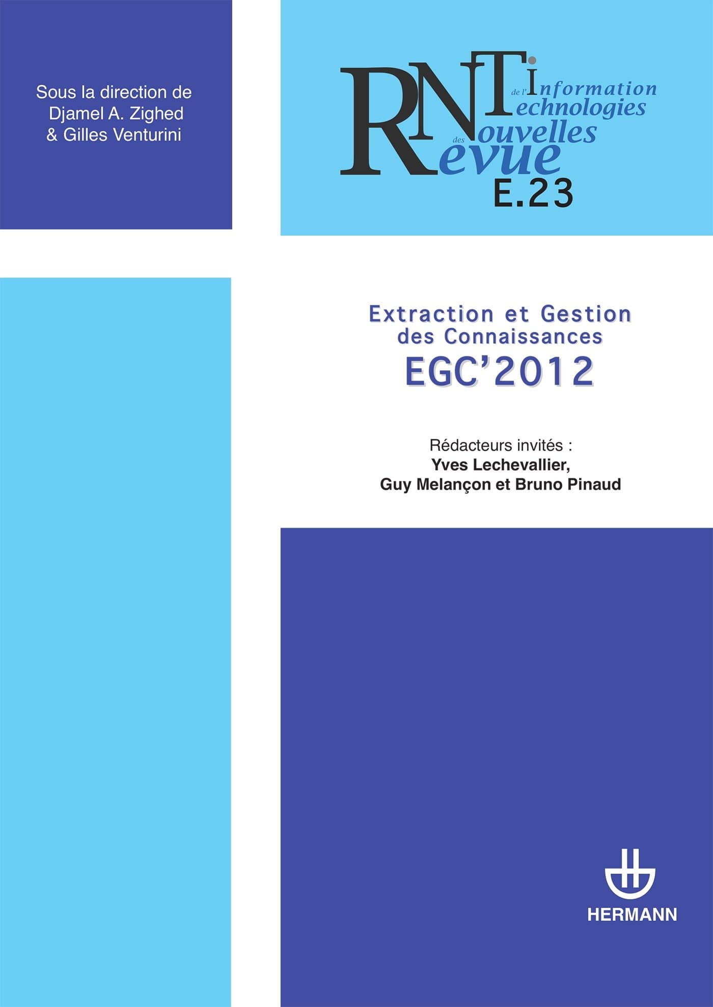 Revue des nouvelles technologies de l'information, n° E-23 EGC 2012: Journées francophones d'extraction et de gestion des connaissances (12 ; 2012 ; Bordeaux)