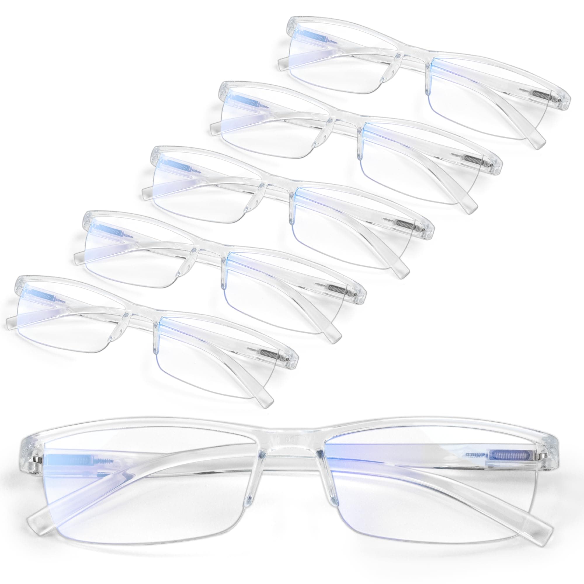 Executive Style Reading Glasses Men - Durable Readers with Blue Light Filtering - Comfortable Fit with TR90 Frames