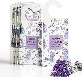 MYARO 12 Packs Lavender Hanging Closet Air Freshener Long Lasting Drawer Deodorizer Smell Good Potpourri Scented Sachet for Home House