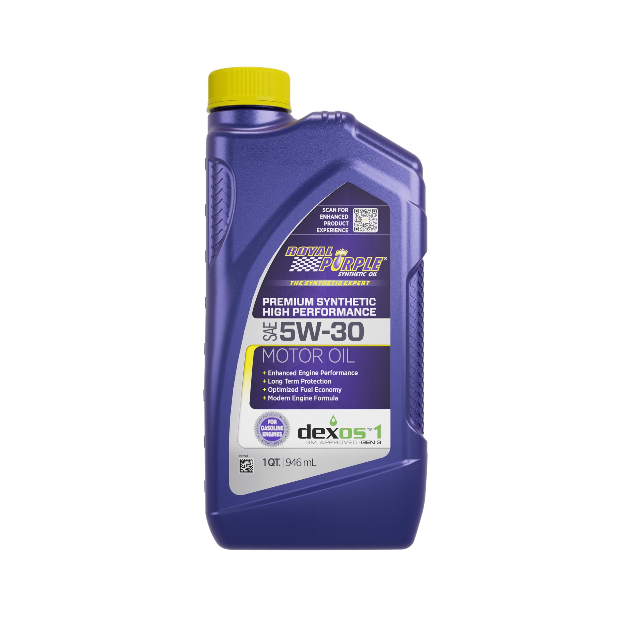 Royal Purple 01530 API-Licensed SAE 5W-30 High Performance Synthetic Motor Oil - 1 qt.