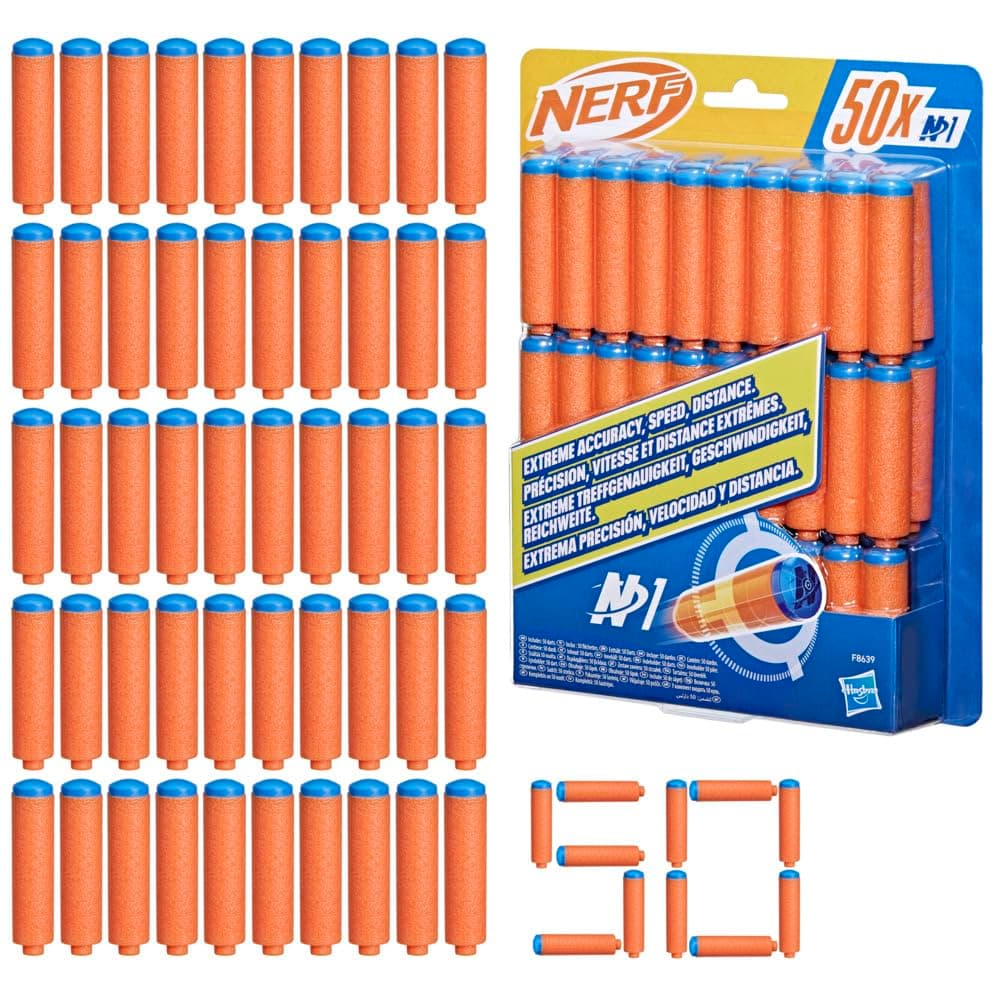 N Series N1 Darts, Includes 50 Darts, Compatible Only with Nerf N Series Blasters, Outdoor Games, Ages 8+