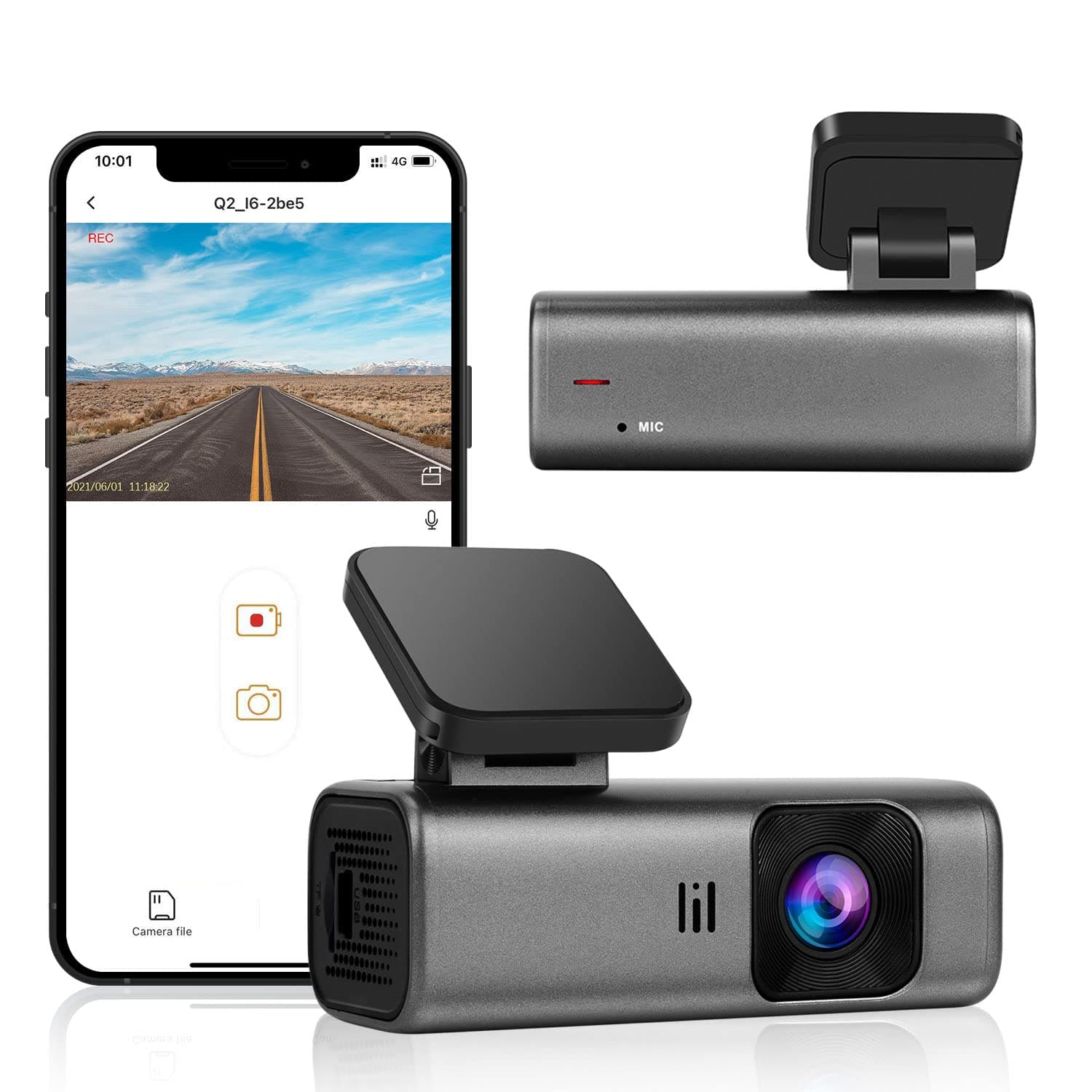 Dash Cam 2K WiFi 1440P Car Dash Cam Front, Dash Camera for Cars, Dashboard Camera Recorder with Super Night Vision, 170° Wide Angle, WDR, Loop Recording, G-Sensor, Parking Monitor, Voice Broadcast