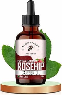 Aromatique Rosehip Oil For Face,Rosehip Seed Oil - Natural Moisturizer For Radiant Skin, Face & Hair Nourishment 15ml