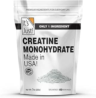 Creatine Monohydrate Powder, Pure Creatine Powder, Made in USA, 3rd Party Lab Tested, 5g Per Serving, Scoop Included, No Fillers, No Added Flavor (Unflavored, 200g / 40 Servings)