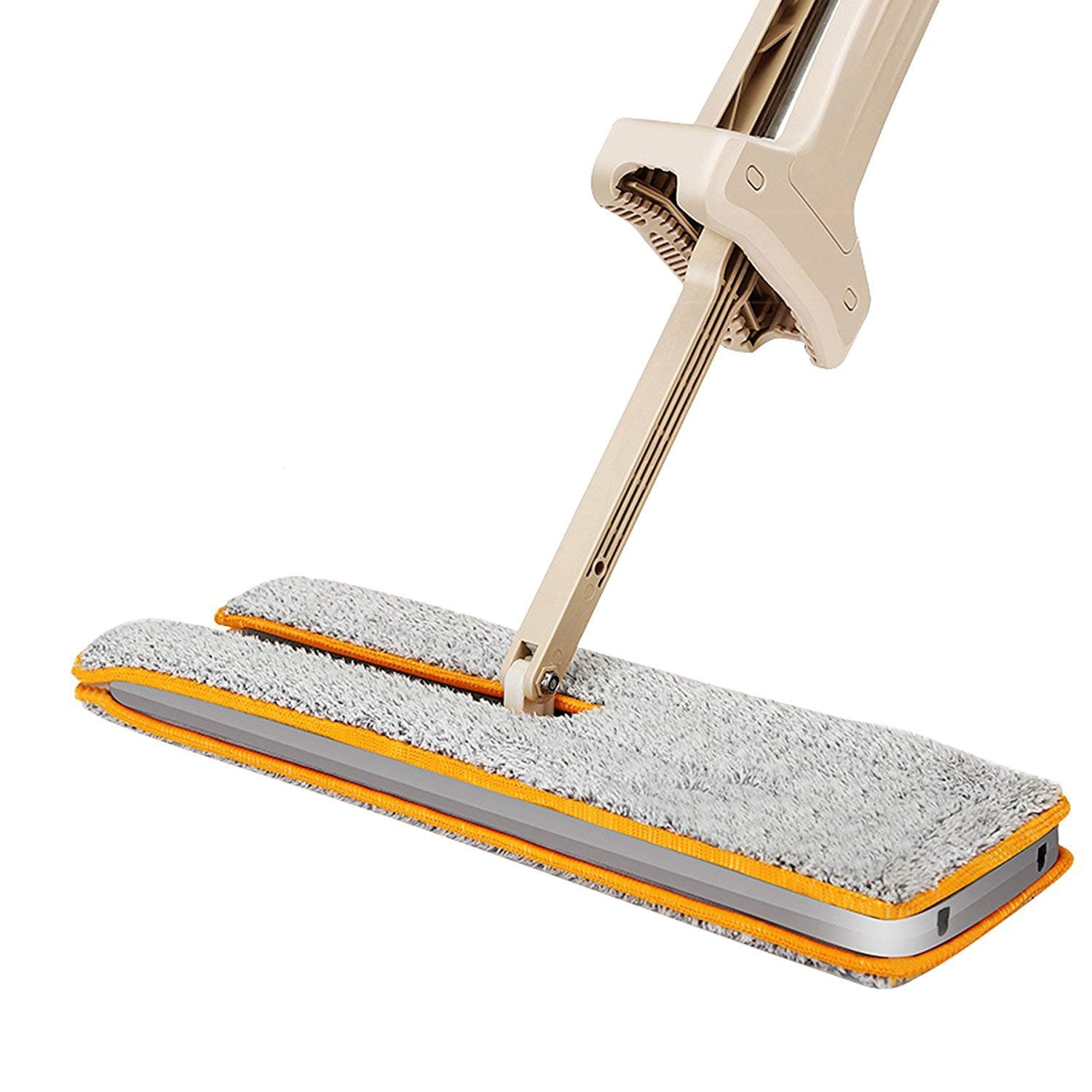 Double Sided Lazy Mop Easy Self Wringing Flat Mop 360 Degree Spin Floor Cleaning Mop and Household Cleaning Tool for Hardwood Floor and Tile Cleaning (Included 2 Microfiber Pads)