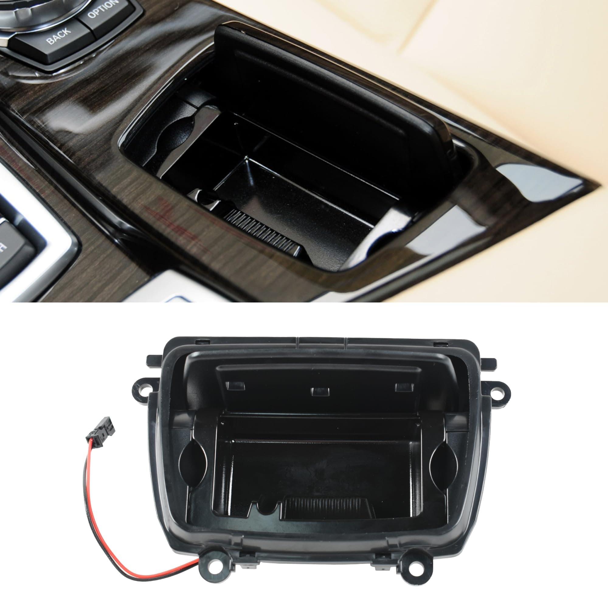 Halmat Compatible With BMW F10 Car Interior Accessories Front central Console Ashtray Case Cover Replacement,For BMW 5 Series F10 F11 F18 520 523 525 528 530 535 540 550 2010-2017 Year 51169206347