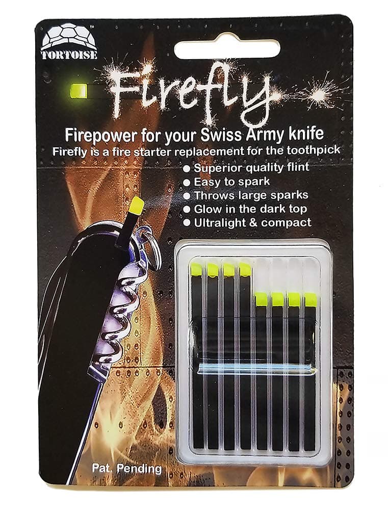 Firefly Variety 8 Pack - Fire Starter Accessory for Swiss Army Victorinox Knives (Neon Green-Yellow Glow)