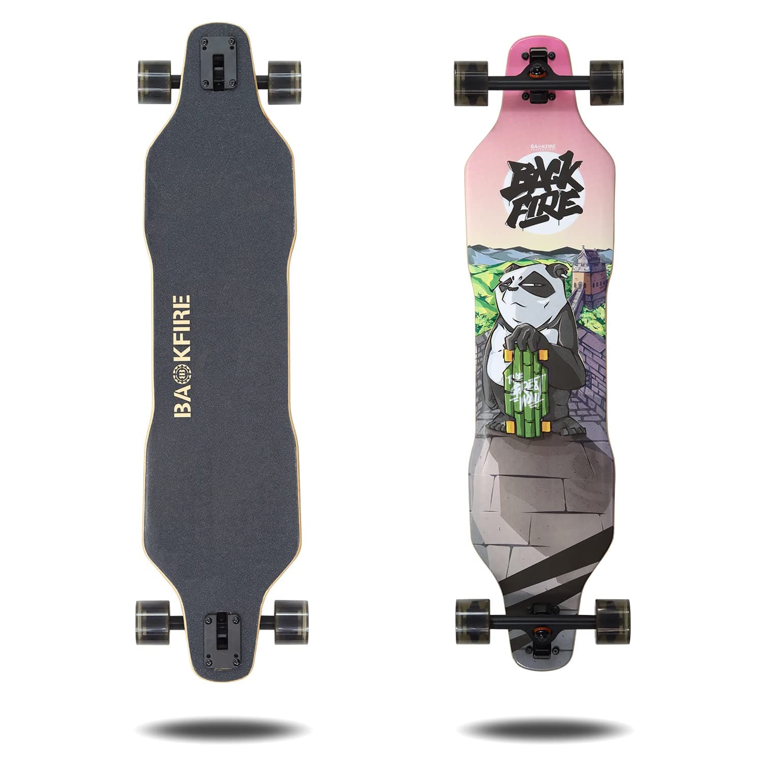 Backfire Drop Through Longboard with Bamboo & Fiberglass Deck