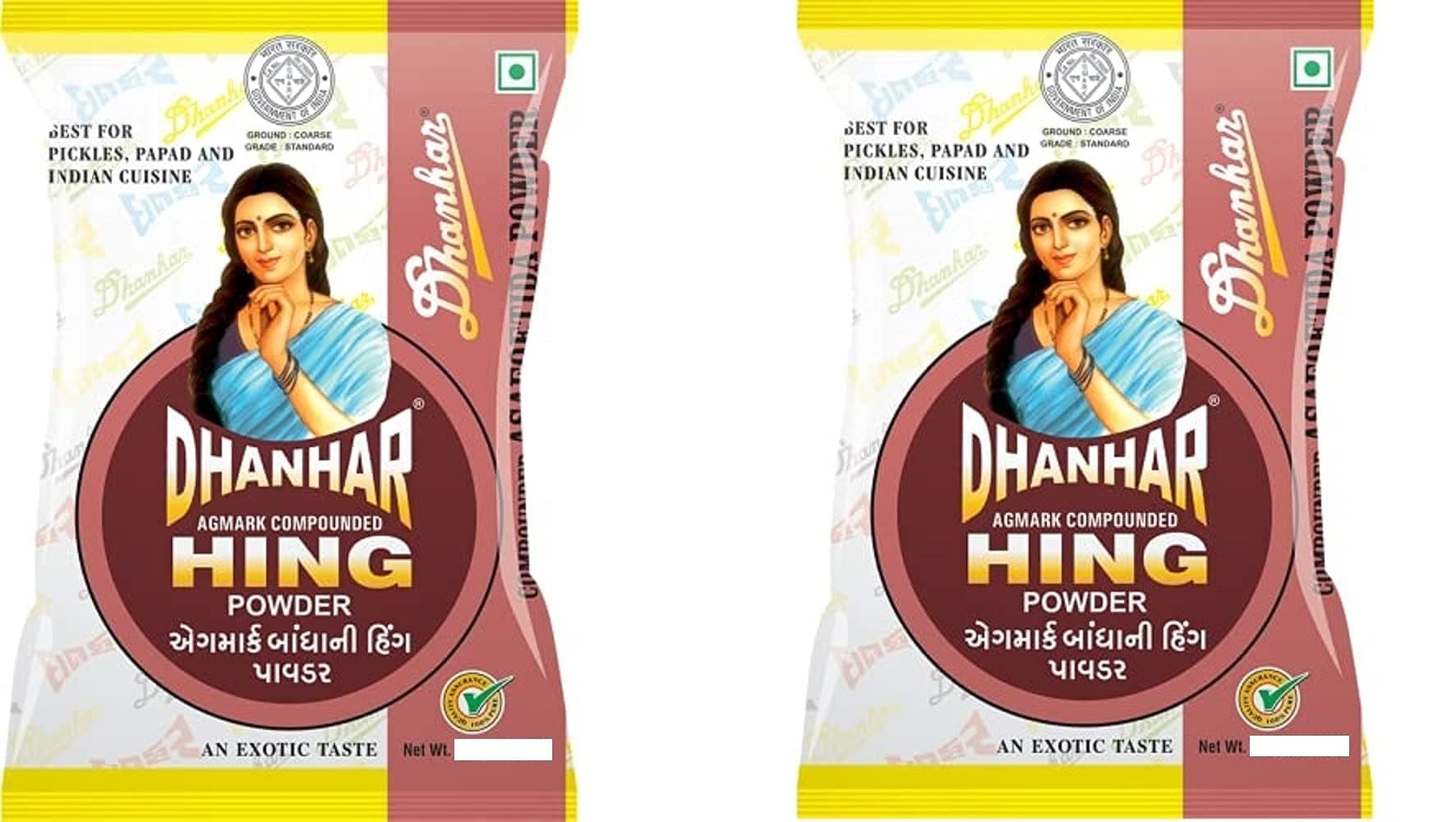 Dhanhar Agmark Compounded Hing (Asafoetida) Powder | Best for Pickles, Papad and Indian Cuisine | Aromatic Hing Powder | No Artificial Flavour & Colour Added, 200 Grams (100G x 2 Pack)