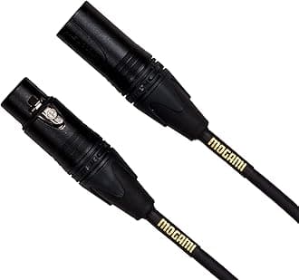 Mogami Gold STUDIO-100 XLR Microphone Cable, XLR-Female to XLR-Male, 3-Pin, Gold Contacts, Straight Connectors, 100 Foot