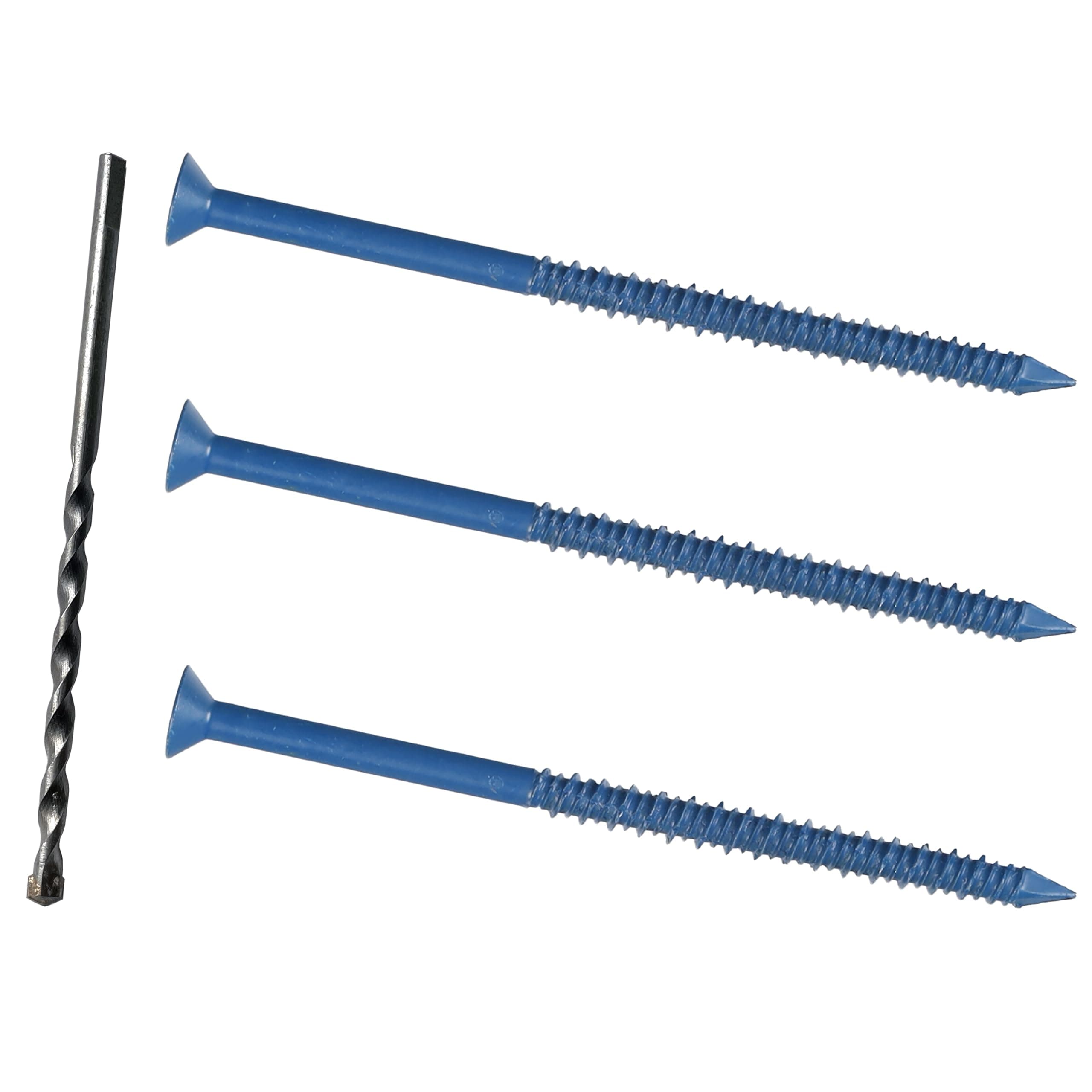3/16 x 3-3/4" Flat Head Concrete Screw Anchor, for Anchoring to Masonry, Block or Brick (100Pcs)