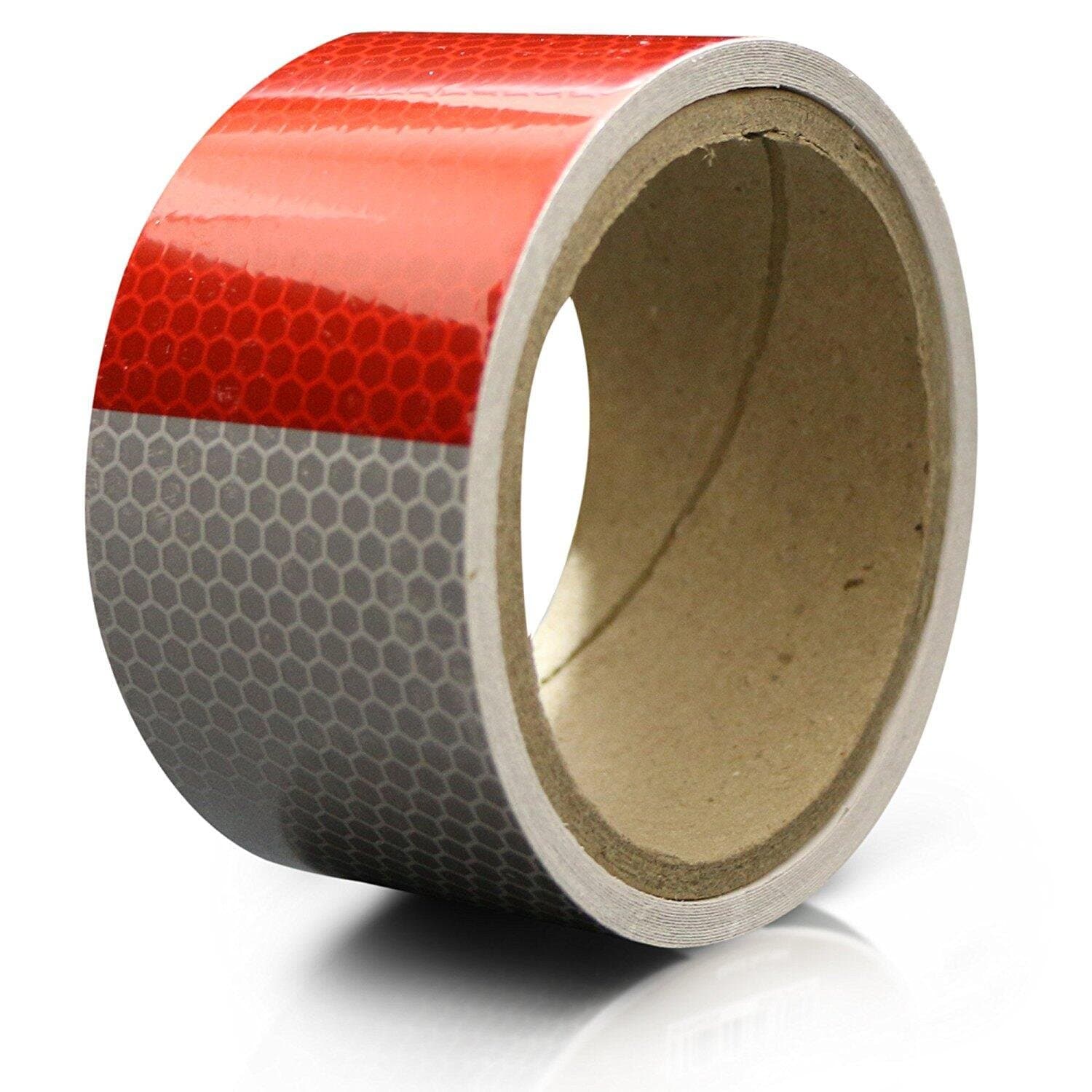 DOT-C2 2" X 10' Red/White Reflective Tape Conspicuity DOT Warning Safety Stickers Roll Strip 3m Long