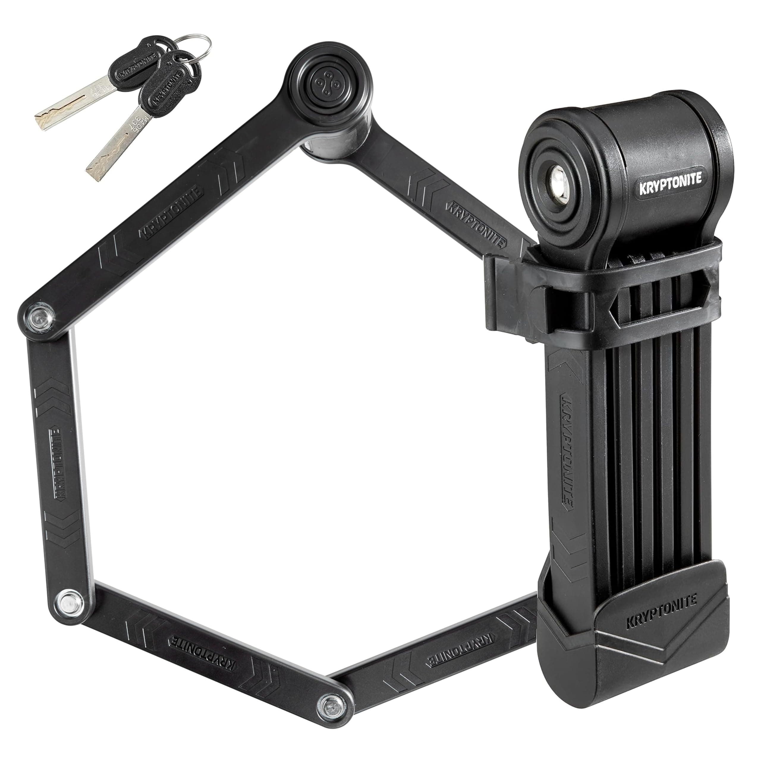 Kryptonite Keeper Folding Bike Lock, 2.75FT/3.25 FT Long Compact Lightweight High Security Anti-Theft Foldable Bicycle Lock with 2 Keys and Mount for E-Bikes Scooter Road Mountain Bike