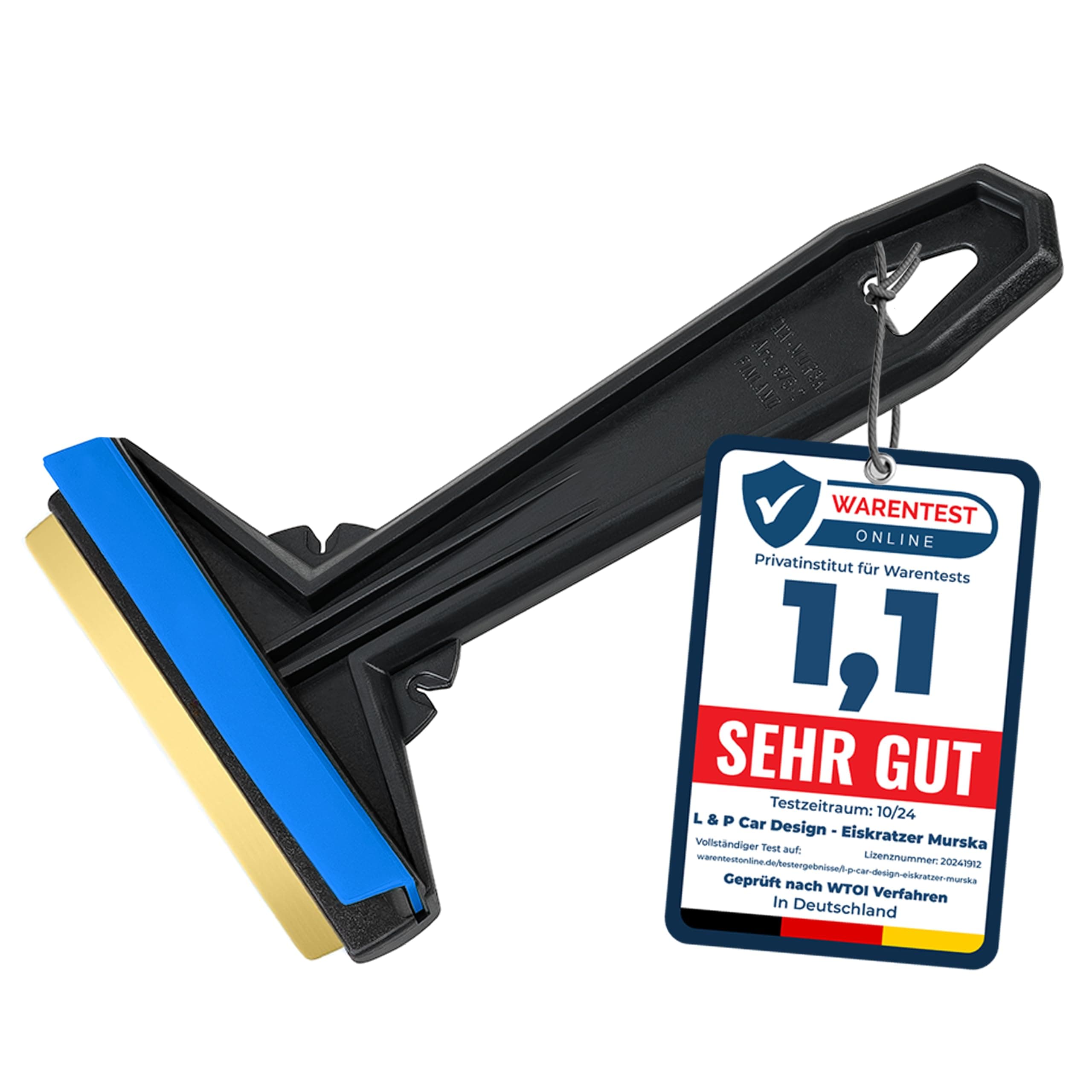 Ice Scraper for Car Windscreen - Brass Car Ice Scraper - Murska - fast, effortless & easy - Premium HIPS - Brass Blade Windscreen Scraper for Car Window Scrapper & Squeegee - Finland (Random Color)