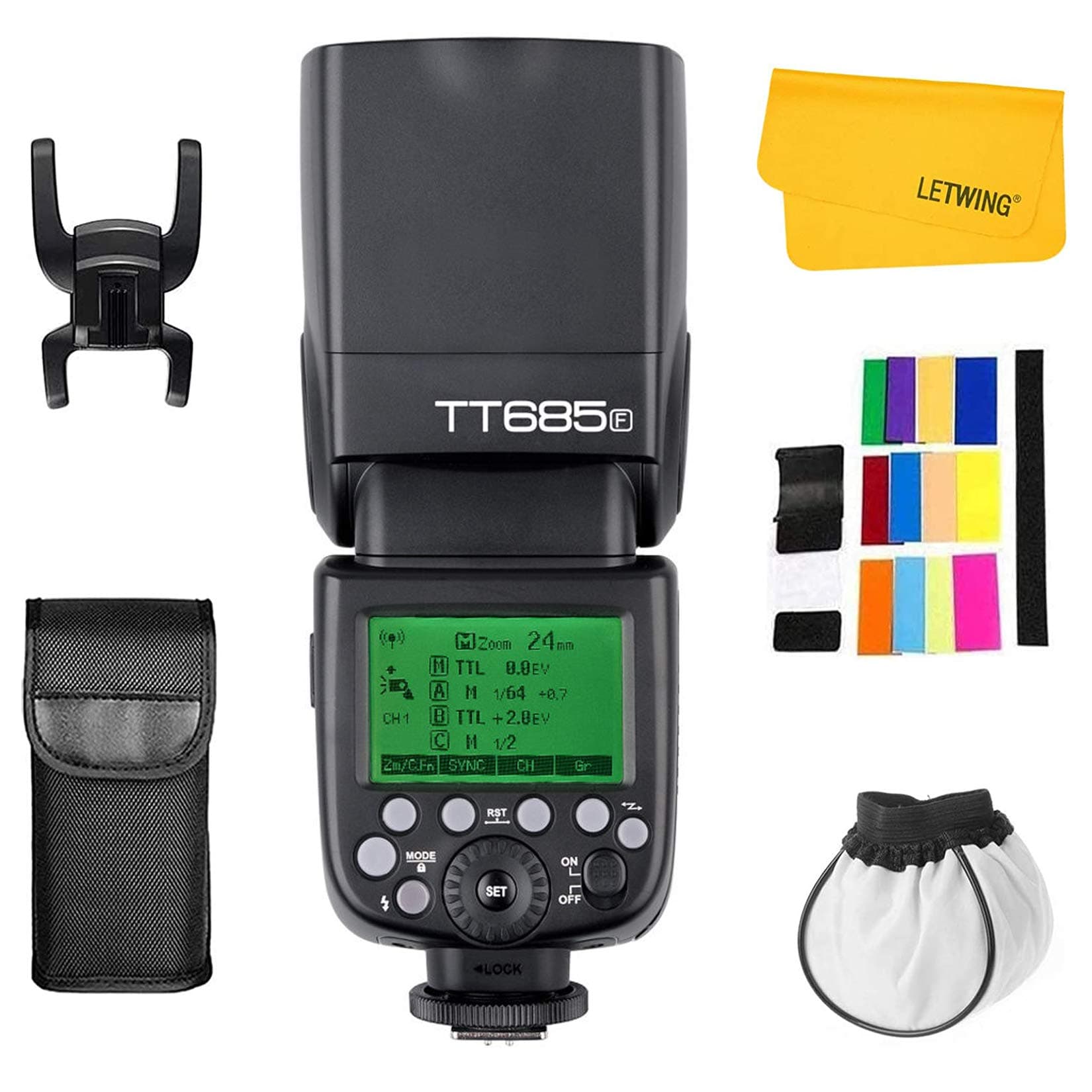 Godox TT685F TTL Camera Flash Speedlight for Fuji 2.4G X System HSS 1/8000s GN60 Compatible for Fujifilm Camera Fuji X-Pro2 X-T20 X-T1 X-T2 X-Pro1 X100F etc