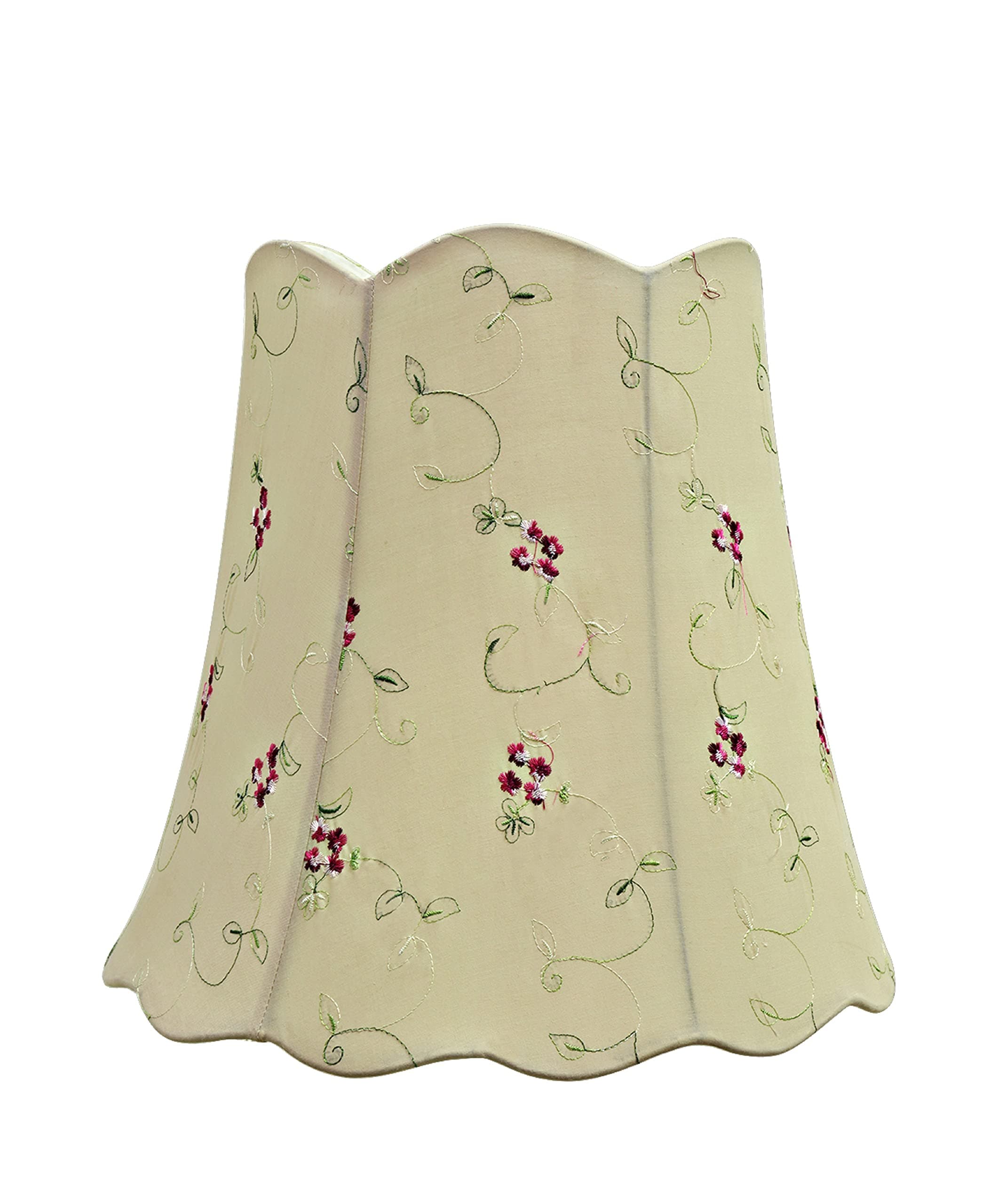 Aspen Creative 34062 Transitional Scallop Bell Shape Spider Construction Lamp Shade in Apricot, 16" Wide (10" x 16" x 15")