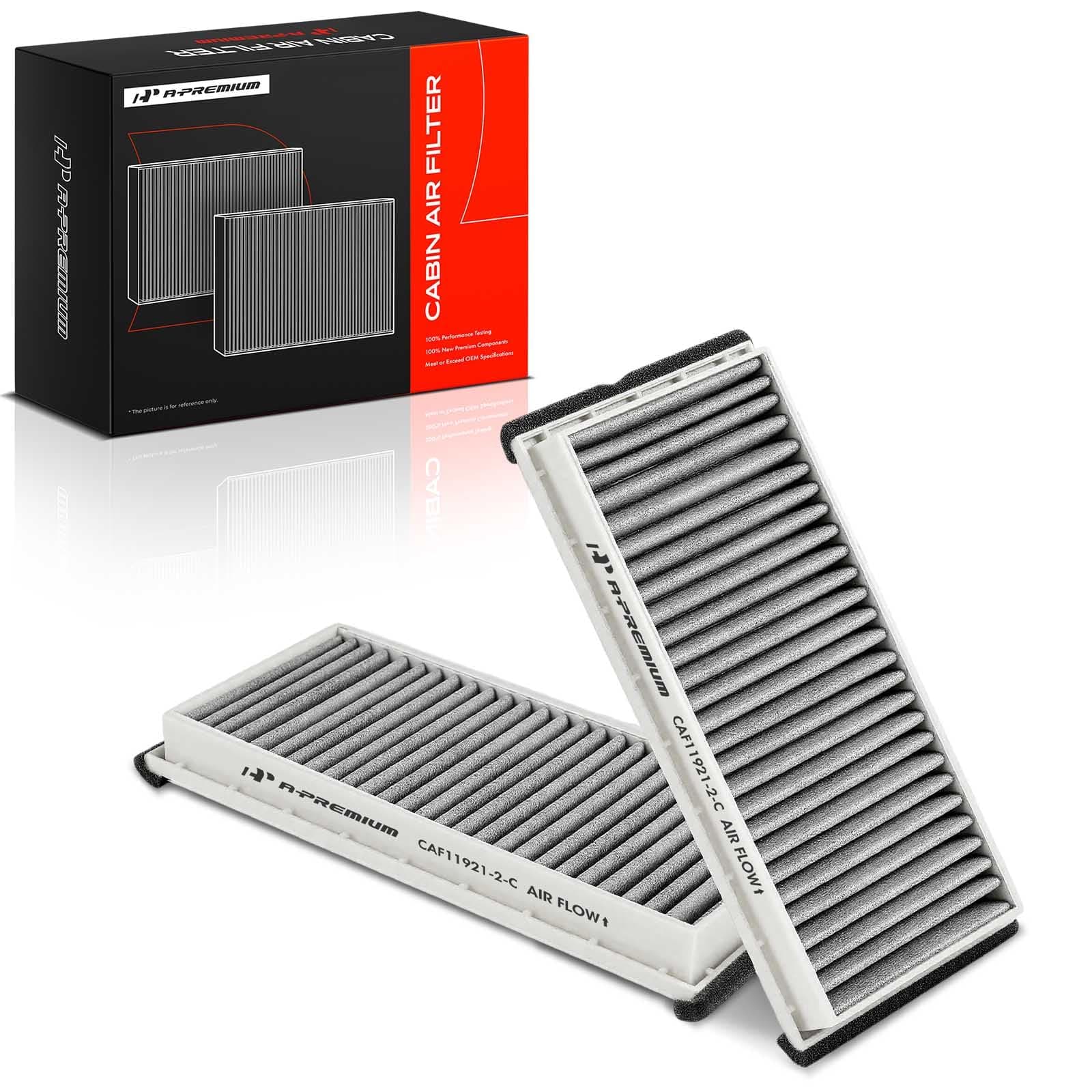2-PC Behind Glove Box Cabin Air Filter with Activated Carbon Compatible with Mazda RX-8 RX8 2004-2011, MPV 2004-2006, Replace# LDY461J6X