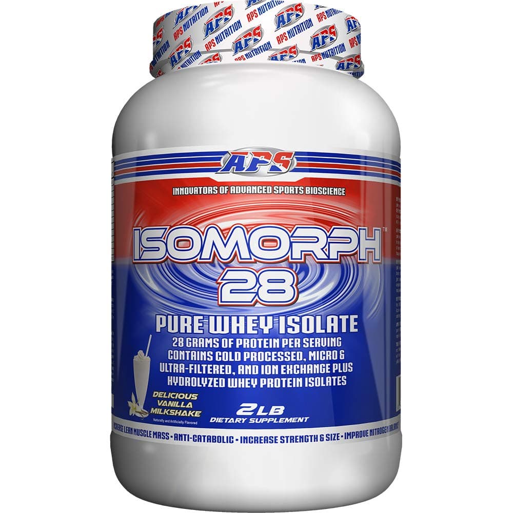 APS Nutrition IsoMorph 28 Protein Powder | Pure Whey Isolate | Cold Pressed, Ultra- Filtered, & Ion Exchange Isolates | 28g Protein | 2 Pound (Vanilla Milkshake)