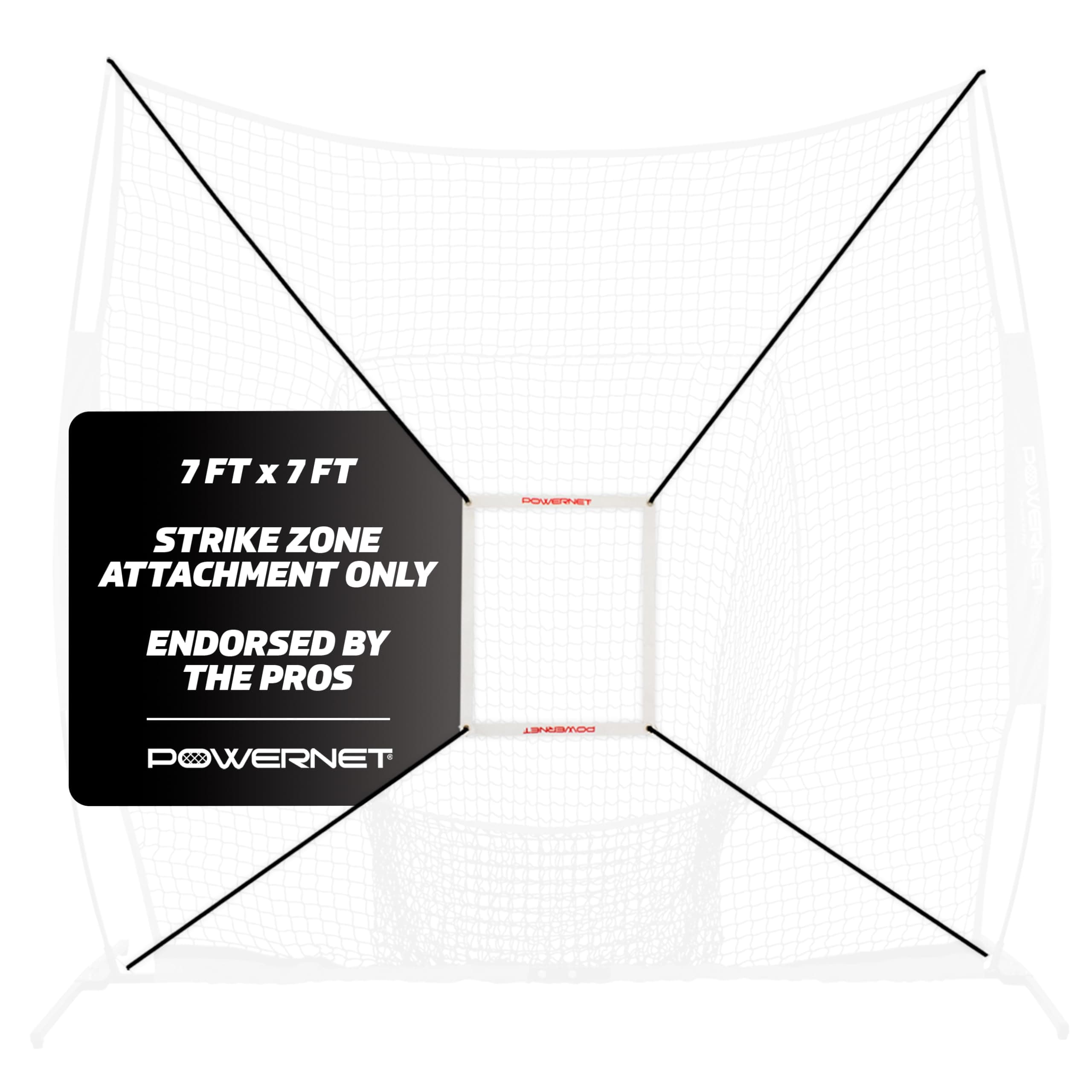 Strike Zone Pitching Aid for 7 & 8 FT Nets, Baseball Training Equipment for Pitching Drills and Location Accuracy, Solo or Team Pitcher Training Aid, Net Sold Separately - Attachment Only