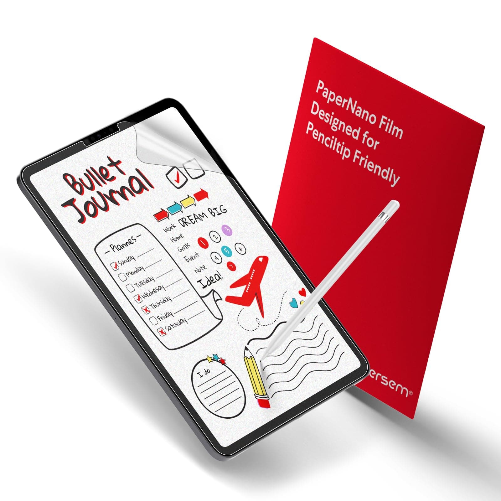 2 Pack Paperfeel Screen Protector Compatible with iPad Pro 12.9 Inch (2022 & 2021 & 2020 & 2018), iPad Pro 12.9 6th / 5th / 4th / 3rd Generation Matte PET Film for Drawing, Anti-Glare