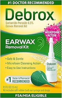 Debrox Ear Wax Removal Kit, Bulb Syringe & 0.5 Fl Oz Ear Wax Removal Drops with Carbamide Peroxide