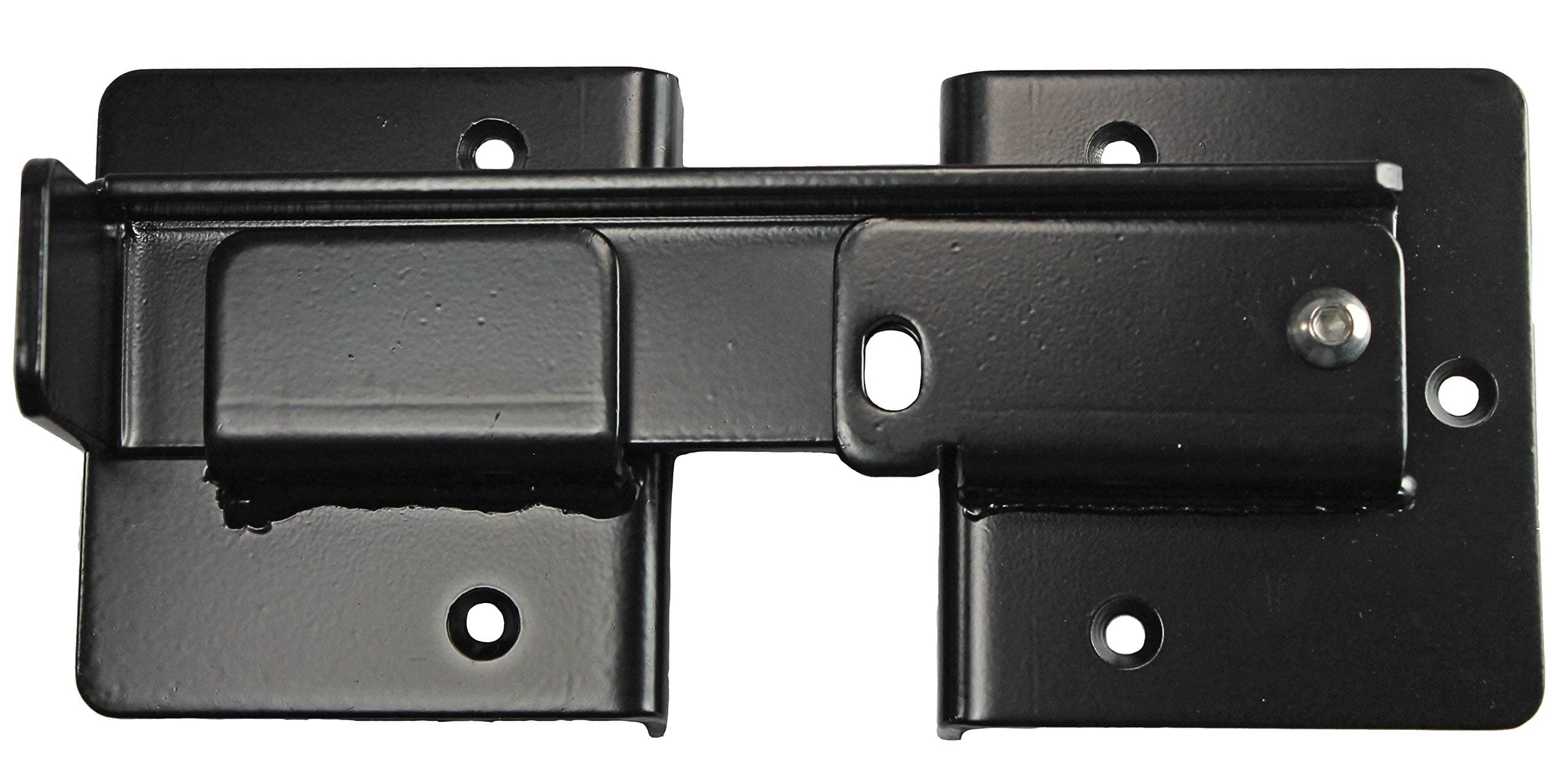 Jake Sales Double Gate Flip Sentry Gate Latch-Flip Latch, Latches Two Gates Together & can be Padlocked for Added Security-Heavy Duty Double Gate Latch is Powder Coated Black & has Bolt Gate Hardware
