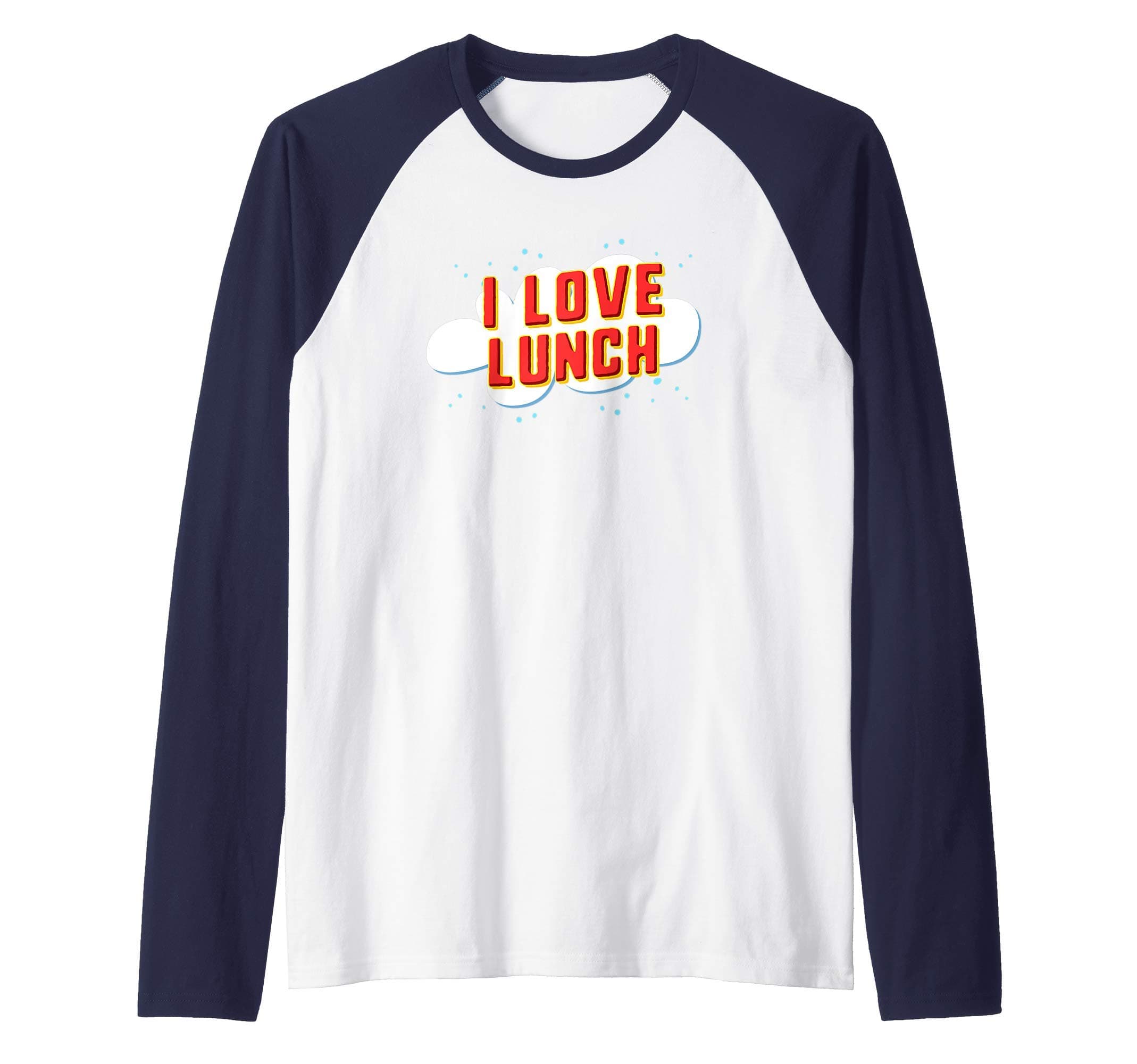 Drazzinya TeesI love lunch Raglan Baseball Tee