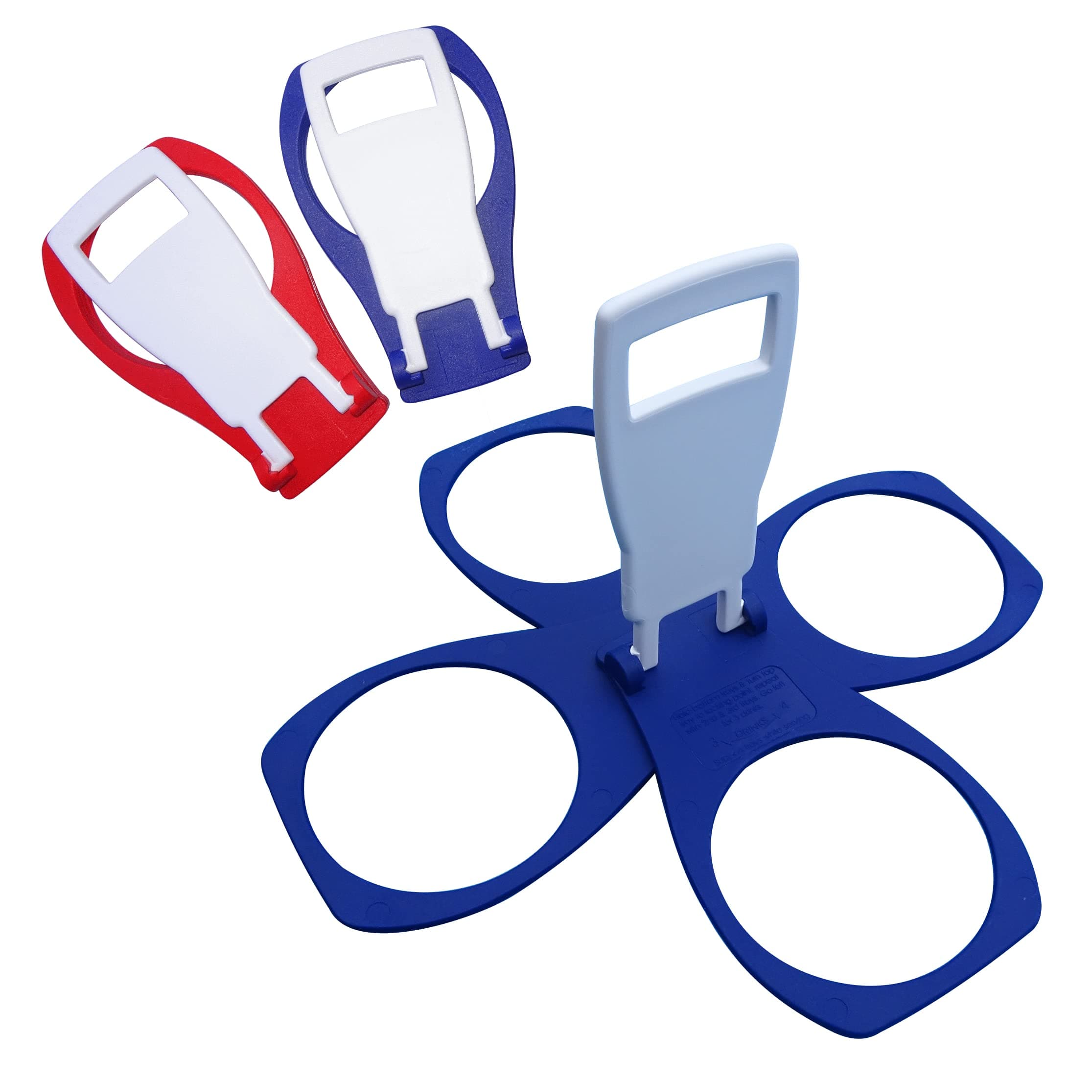 Fold Away Cup Carrier/Caddy [MADE IN UK] [2 PACK] Take-Out Coffee Soft Drink Pint Beer Beverage Holder, Sturdy Reusable Pocket Size, Festival Sports Gigs Easy safe - hot drinks, 2,3,4 cups