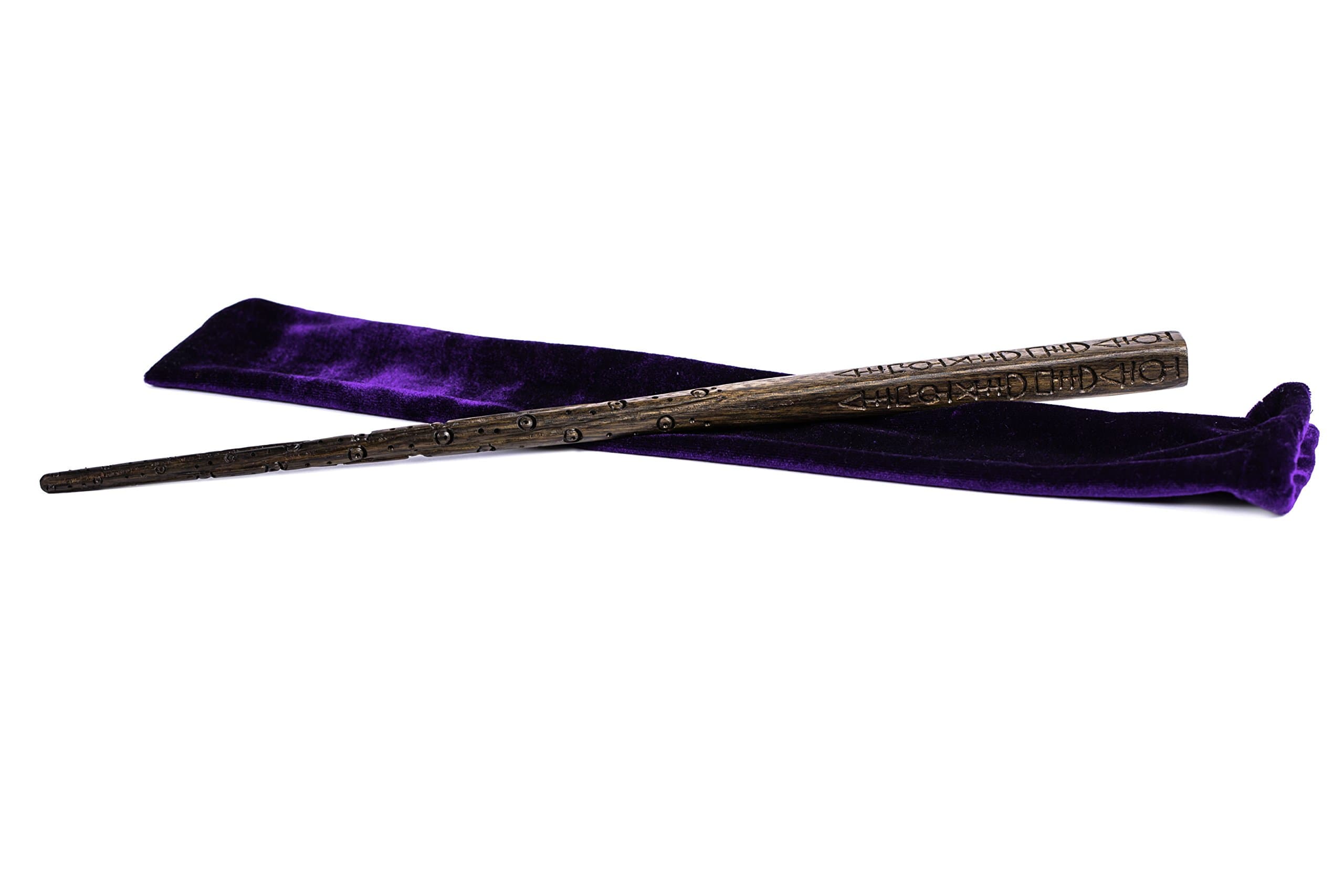 Fine Handcrafted Solid Wood Magic Wand for Witches and Wizards, The Egyptian Dark Brown