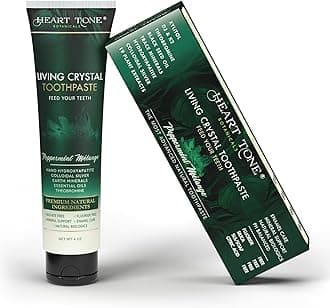 Living Crystal Toothpaste | Fluoride Free | Natural & Remineralizing Hydroxyapatite Toothpaste | Sensitive Teeth | Theobromine, Strengthens Enamel | Minty Fresh