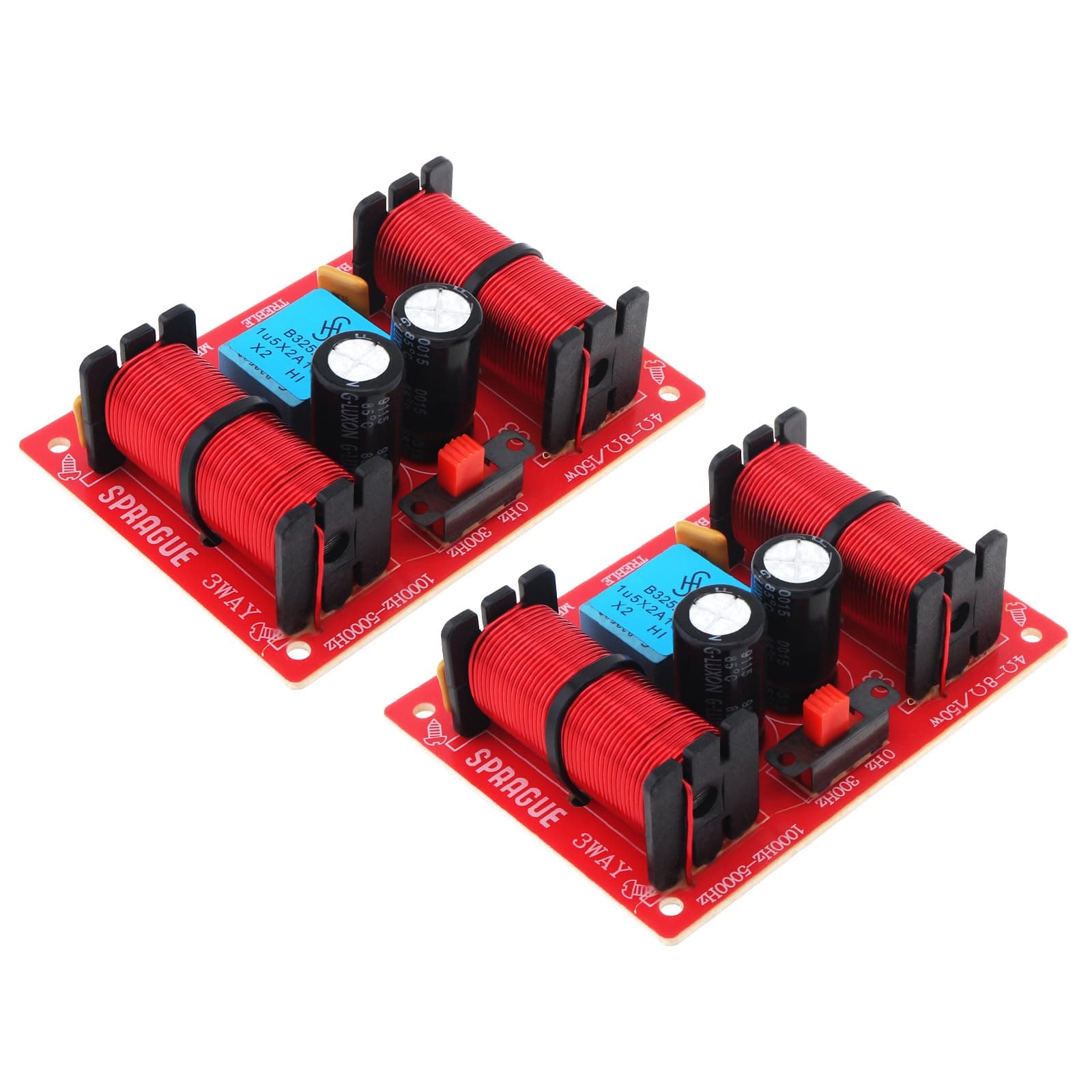 3 Way Speaker Crossover, 150W 3 Way 3 Speaker Unit HiFi Home Speakers Audio Frequency Divider Crossover Filters