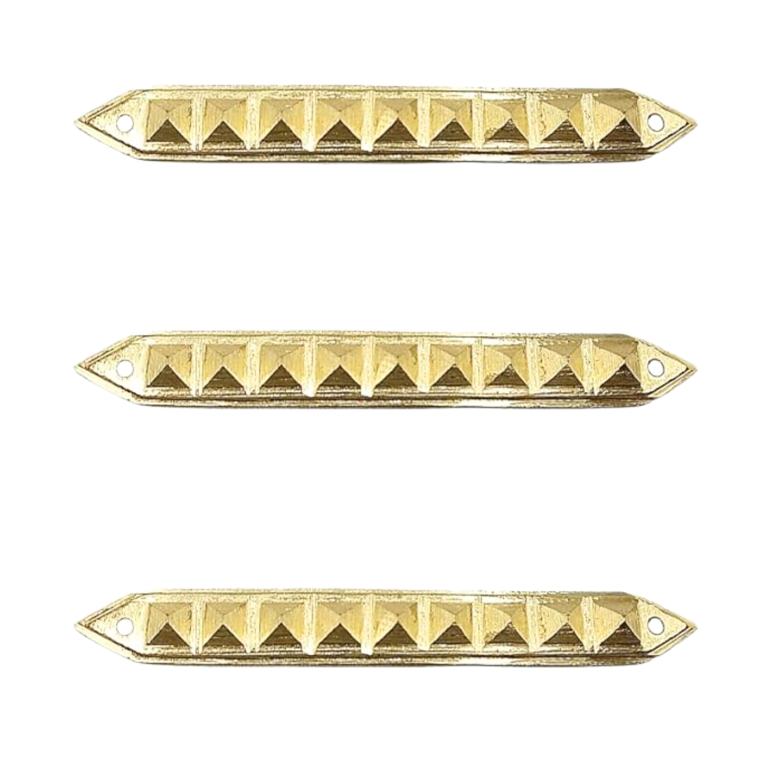 Plus Value Vastu Brass Pyramid Divider Strip Patti Virtual Partition & Defects (Size 5 Inches, 3pcs)
